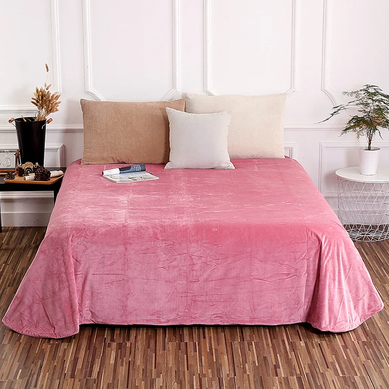 Бобы песочного цвета сплошной цвет кристалл бархат мягкие Листы Постельные