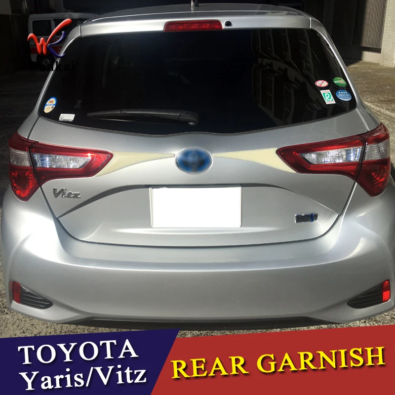 2 шт. крышка багажника, литье ABS хром для Toyota Yaris Vitz автомобильные аксессуары