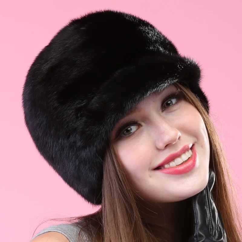 SHOUHOU 2018 женская шапка из натурального меха зимняя теплая на пуху для девочек