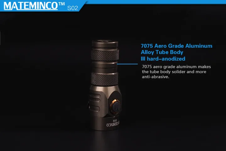 Фонарь из нержавеющей стали MATEMINCO S02 CREE XPG3/2 NICHIA 219C Макс. 1630LM уличный фонарь для повседневного ношения самообороны