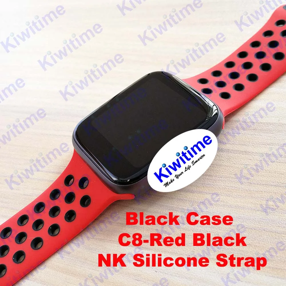 Black RedBlack C8 KIWITIME IWO 9 IWO 10 умные часы 44 мм gps пульсометр шагомер движения трек умные часы для iPhone Android телефон не IWO 7 8 - Цвет: Black RedBlack C8