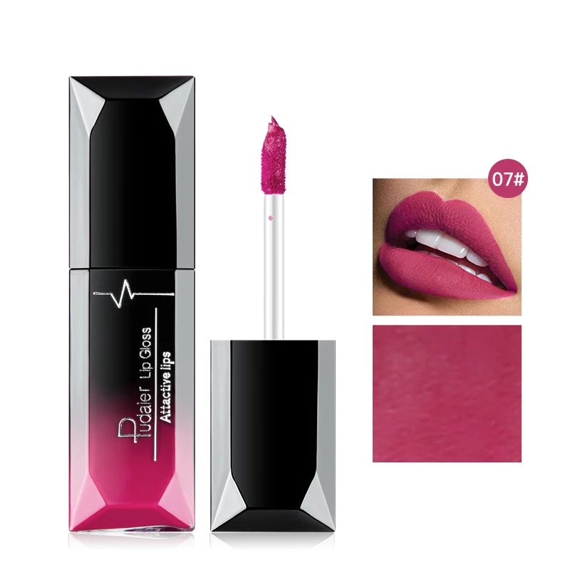 color 07 Pudaier, 1 шт., 21 цвет, красивый матовый блеск для губ, блеск для губ, стойкий увлажняющий Жидкий Макияж, румяна, коврик, косметика - Цвет: color 07