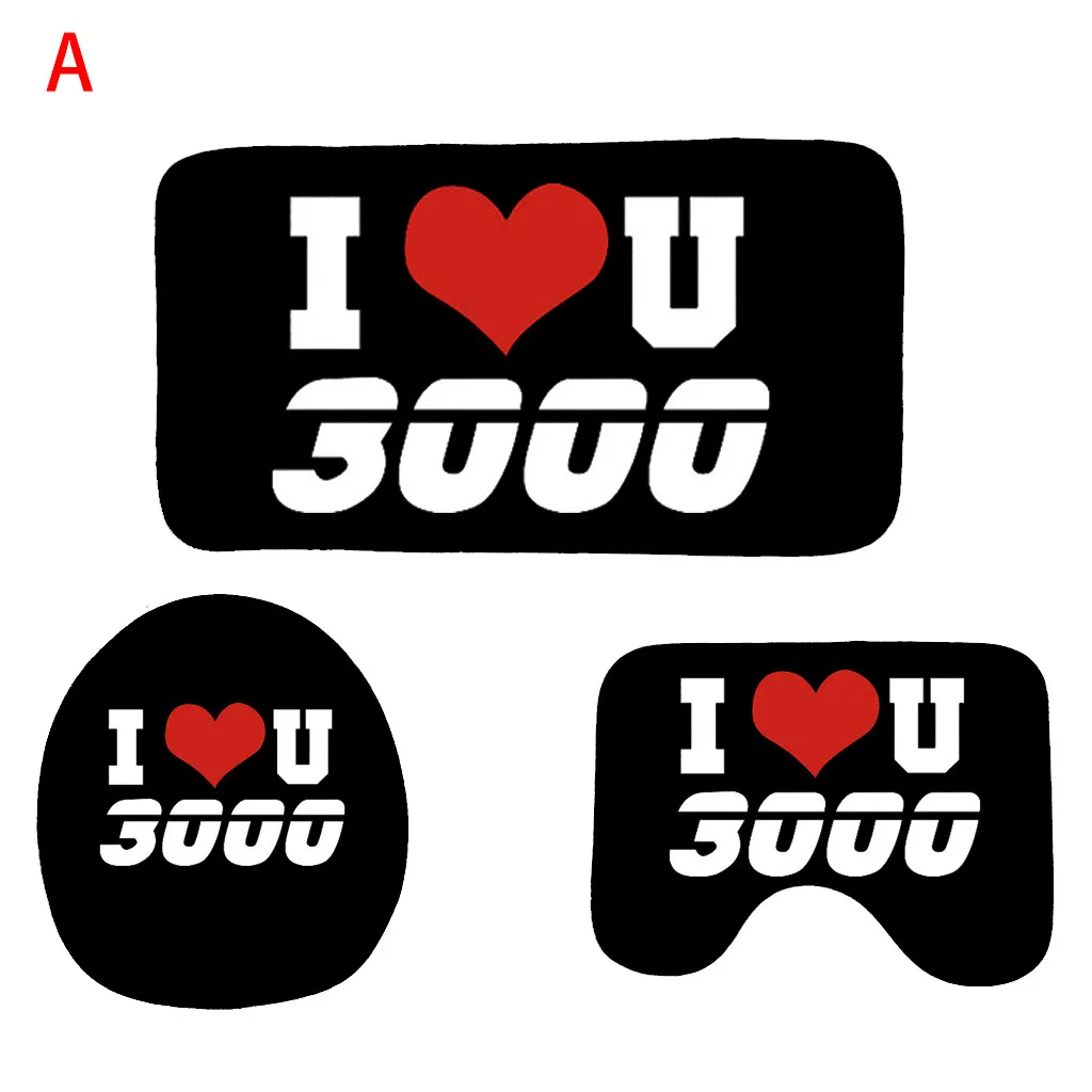 Горячие новые продукты 3 шт I love You три тысячи раз нескользящий коврик для ванной комнаты кухонный коврик для ванной комнаты декоративные аксессуары