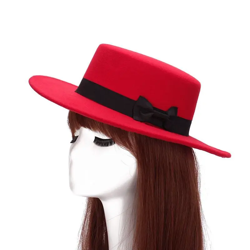 Мягкая фетровая шляпа с широкими полями|top hat|flat top hatchapeu de feltro |