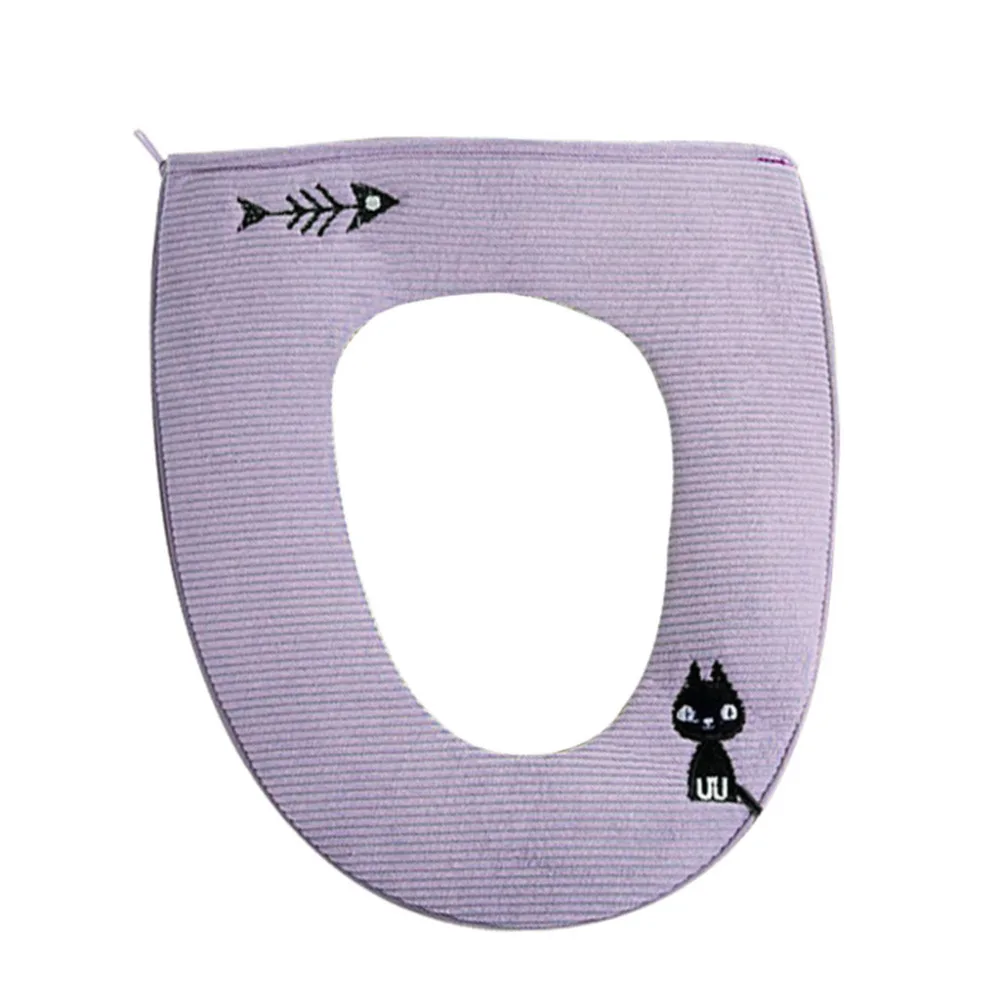 1 шт. мягкий теплый чехол для унитаза с котенком плюшевое защитное покрытие