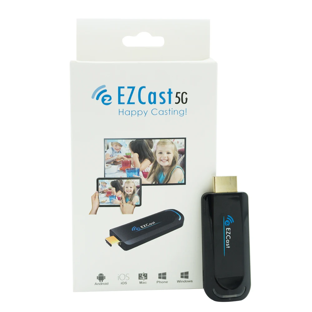 EZCast 5 г/2.4g беспроводное устройство ключ HDMI ТВ Stick Поддержка Windows IOS Android Miracast DLNA Airplay