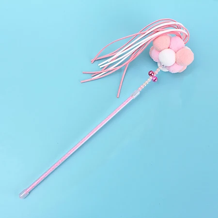 Pink Забавные интерактивные игрушки для домашних животных, игрушки для кошек, прорезыватель, палочка, игрушка, перо, интерактивная игра, Забавный котенок, товары для домашних животных - Цвет: Pink