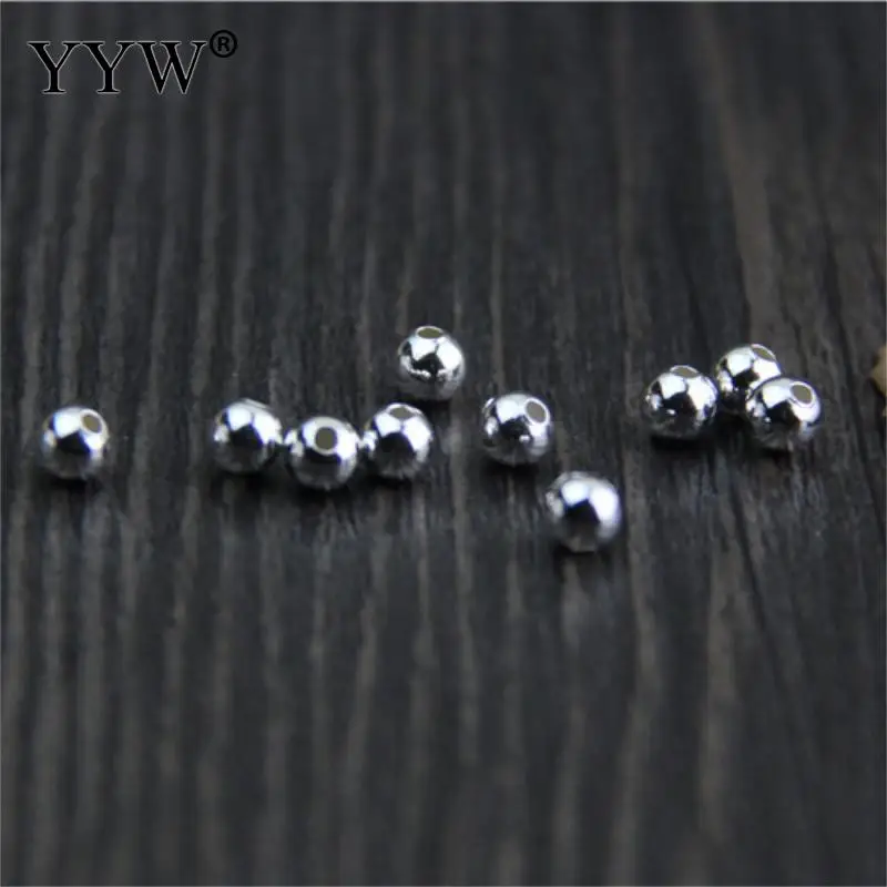 

100PCs/Lot Silver palted Beads Round 3mm Approx 1.1mm Sold By Lot Sold By Lot