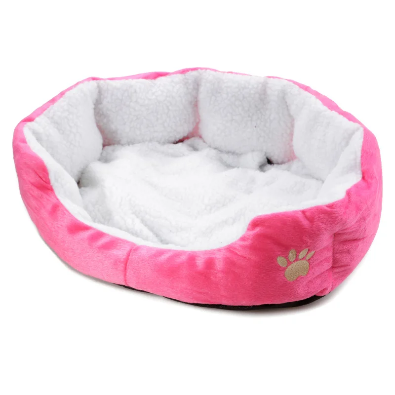 Rose Милая мягкая плюшевая кровать для собак Kawaii Paw для маленьких собак, кровать для щенков, кошки, товары для животных, лежак для собаки котята, домашний коврик для домаших животных - Цвет: Rose