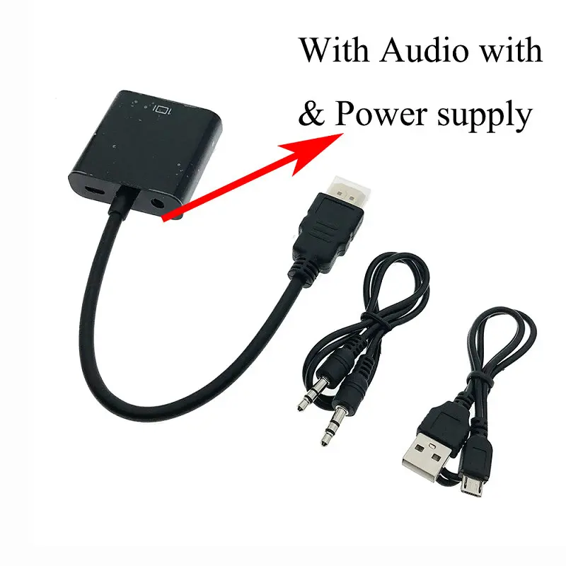 1080P HDMI к VGA Кабель адаптер конвертер для PS3 PS4 ноутбука ТВ коробка HD tv xbox с аудио