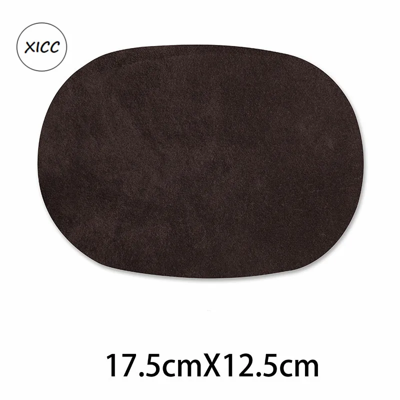 1PC 1-9 XICC замша олень бархатная ткань локоть колено патчи для мужчин свитер куртка ткань сумки ремонт железа на значки DIY Наклейки Аппликации - Цвет: 1PC 1-9
