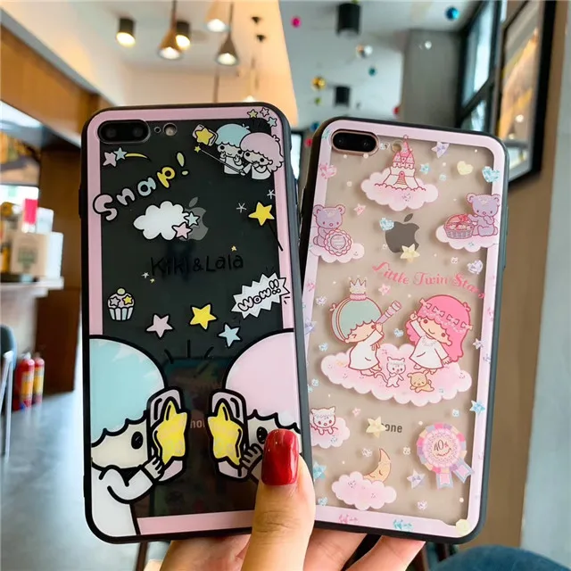 Закаленное стекло для iPhone 7 8 6 6S Plus XR X XS Max защита экрана Flim+ стеклянный чехол для телефона с рисунком Две звезды