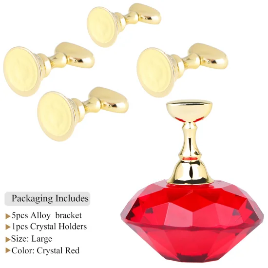 L Crystal Red Полная красота, 1 набор, магнитный держатель для накладных ногтей, практический дисплей, акриловая подставка, AB Кристалл, полка для демонстрации, инструмент для маникюра CH741 - Цвет: L Crystal Red