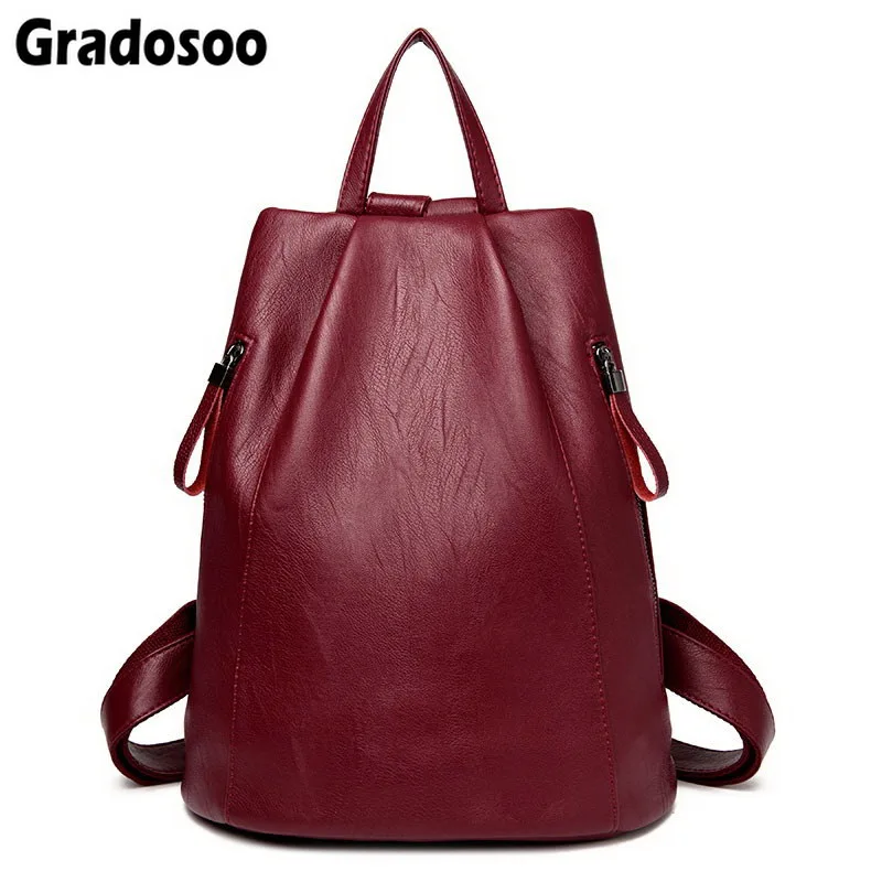 Gradosoo Модные женские рюкзаки из искусственной кожи рюкзак школьные сумки на плечо