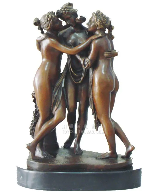 Статуя из меди и с изображением музея лувра | Дом сад