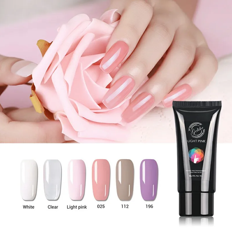 Gelike 1 шт 60 мл Poly комплект UV расширением желе Polygel быстрое строительство скольжения