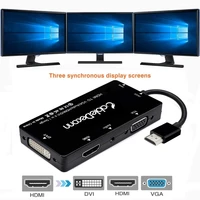 cabledeconn hdmi to hdmi vga dvi display simultaneously adapter 3 5mm jack audio with micro usb power adapter cable for laptop