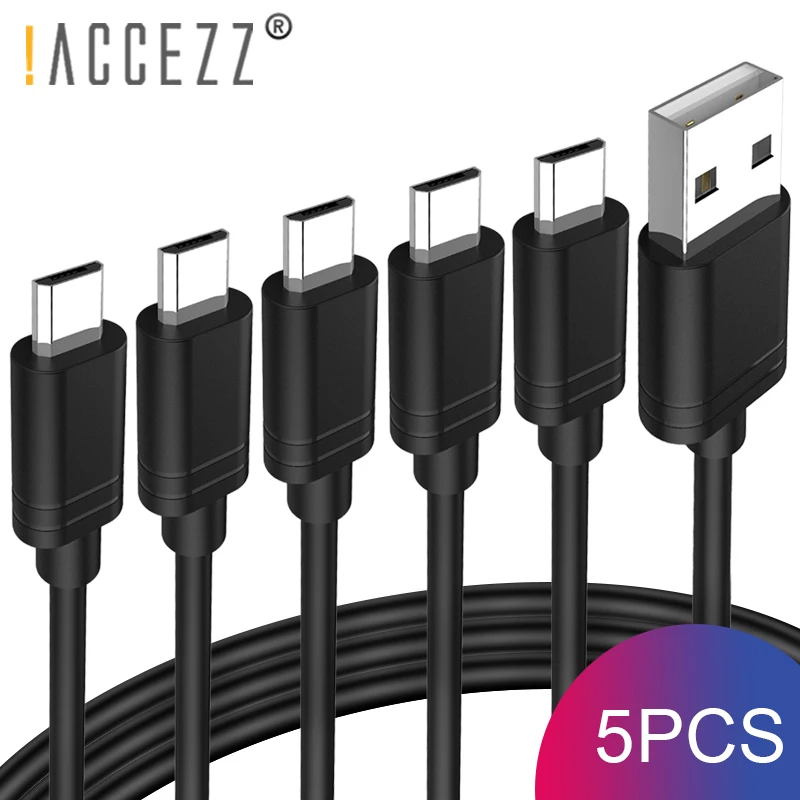 ! 5 шт. кабель Micro USB ACCEZZ кабели передачи данных из ТПЭ для телефонов Android Samsung S6 S7 Xiaomi