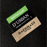 customize 1000 pcslot wood shuttle satin woven label selvage edge damask clothing labels fabric sewing tags