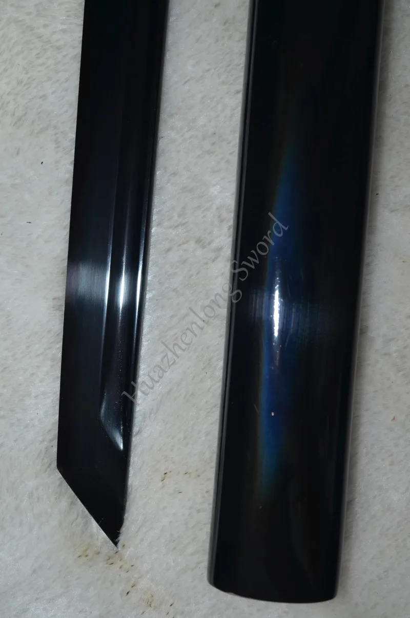 

Top quality handmade japanese ninja sword clay temperd 1095 steel with tungsten adsorb sharpened blade
