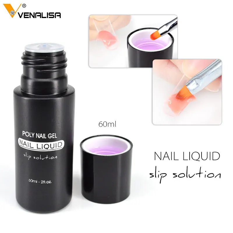 Liquid Venalisa, акриловый гель, настоящий полигель, замачиваемый, УФ-светодиодный, прочный, гель для удлинения ломтиков, быстро сохнет, прозрачный гель-основа, верхнее покрытие - Цвет: Liquid