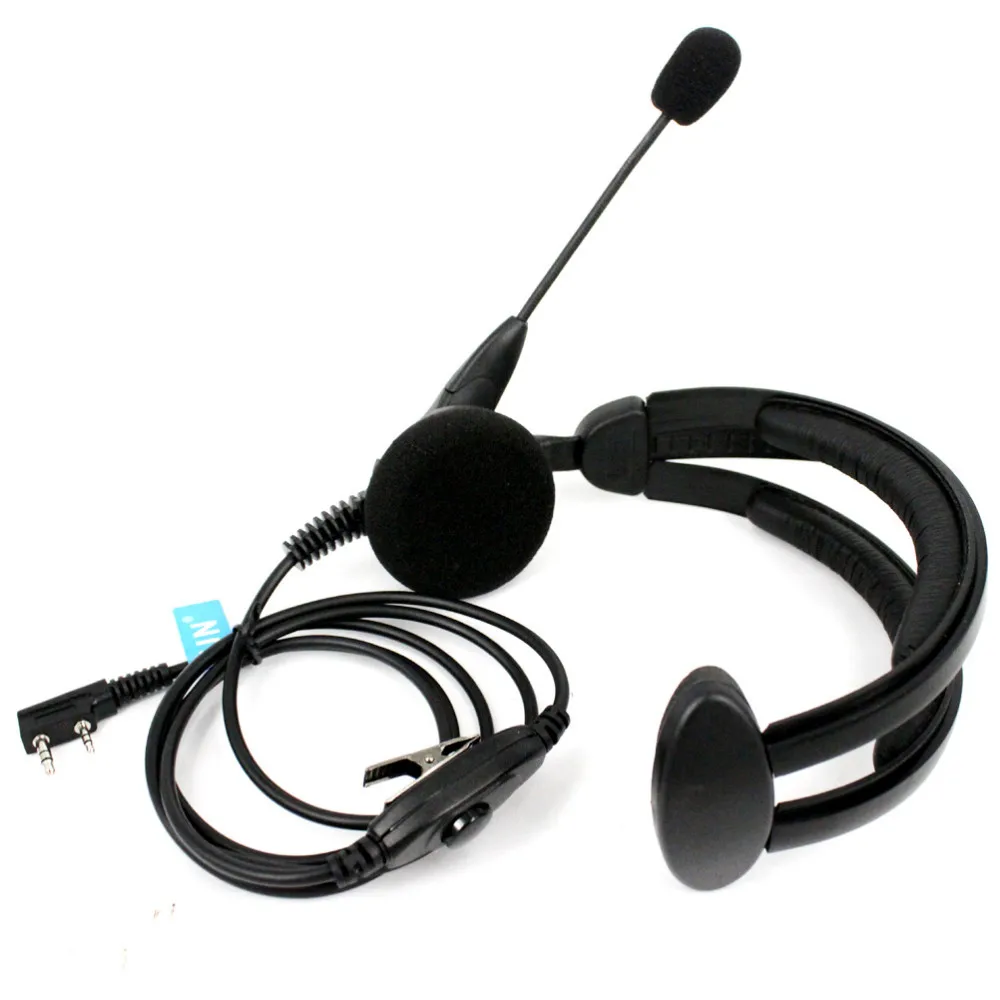 Новый черный 2 булавки наушники гарнитуры с поворотным штанга микрофона для Kenwood