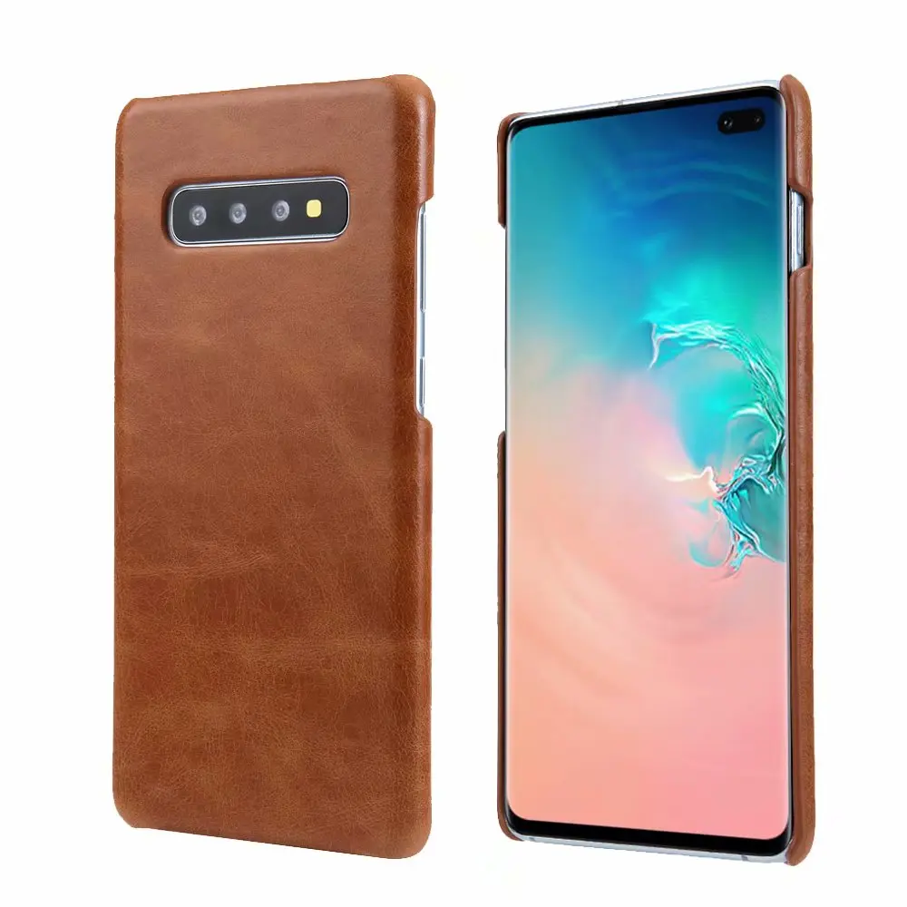Чехлы для телефонов из натуральной кожи sumsung galaxy S10 S9 S8 Plus Note 8 9 защитная задняя