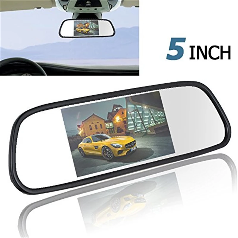 YuanTing Универсальный 5 &quotLCD зеркало заднего вида Автомобильный монитор ночное