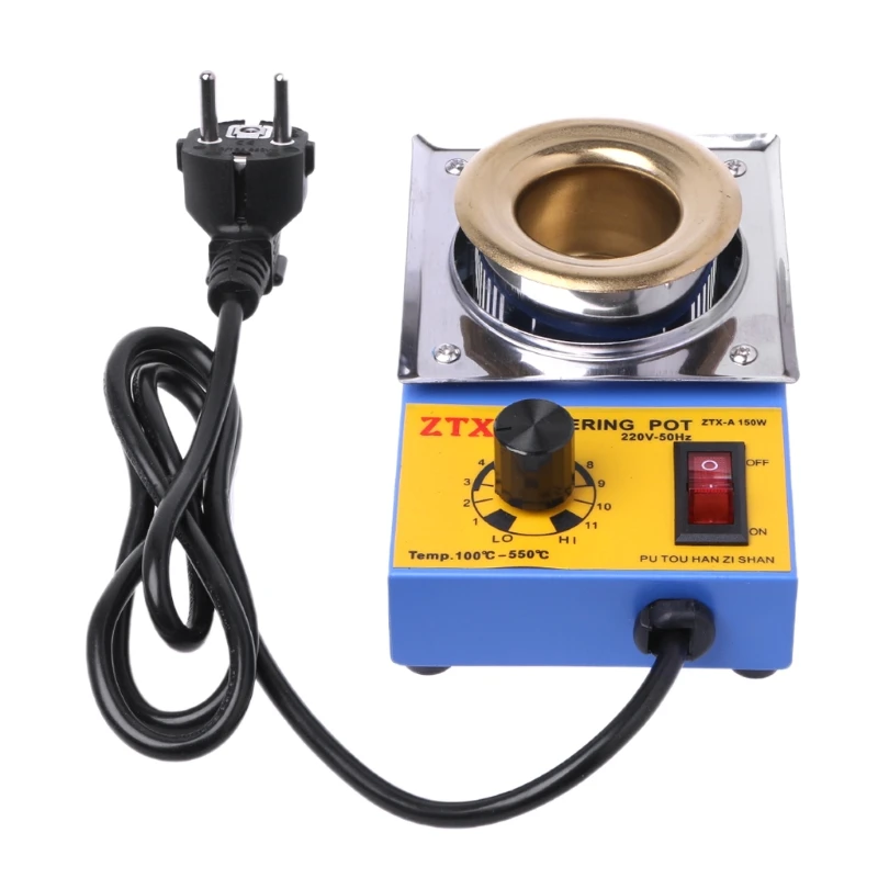 150W Lead-Free Adjustable Temperature Tin Furnace with EU plug High Quality Temperature Controlled Soldering Pot Melting Tin