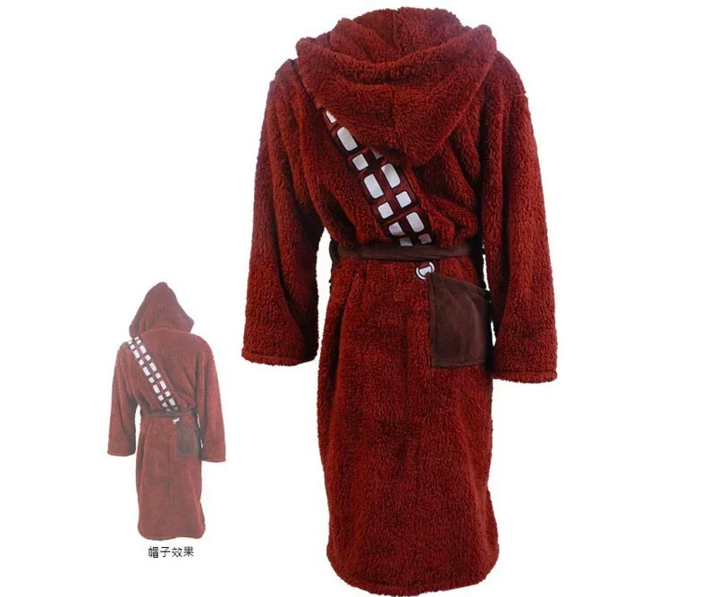Star Cosplay Chewbacca Hoddie Bath Robe Cosplay Costume Bathrobe For Adult Men Halloween