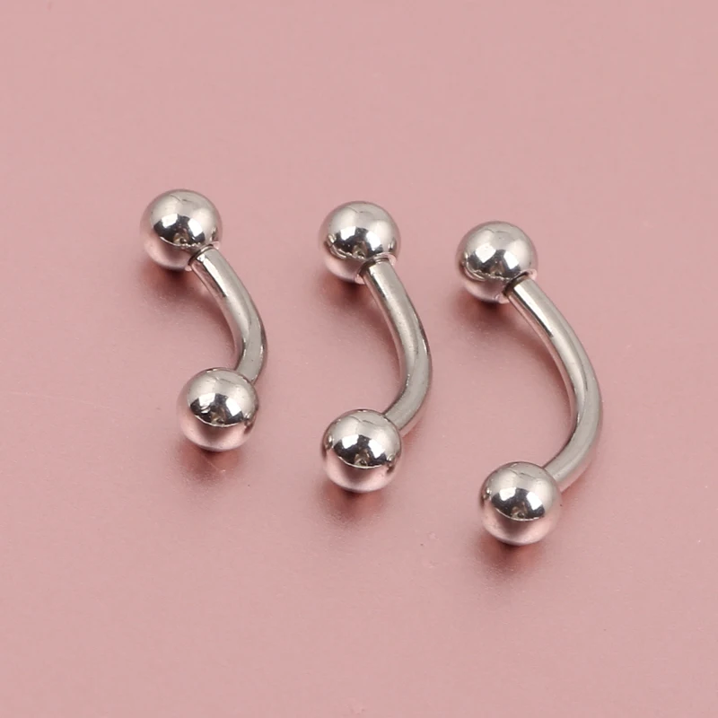 TIANCIFBYJS изогнутая штанга банановые шарики для бровей сосков козелка 6/8/10 мм 100 шт.