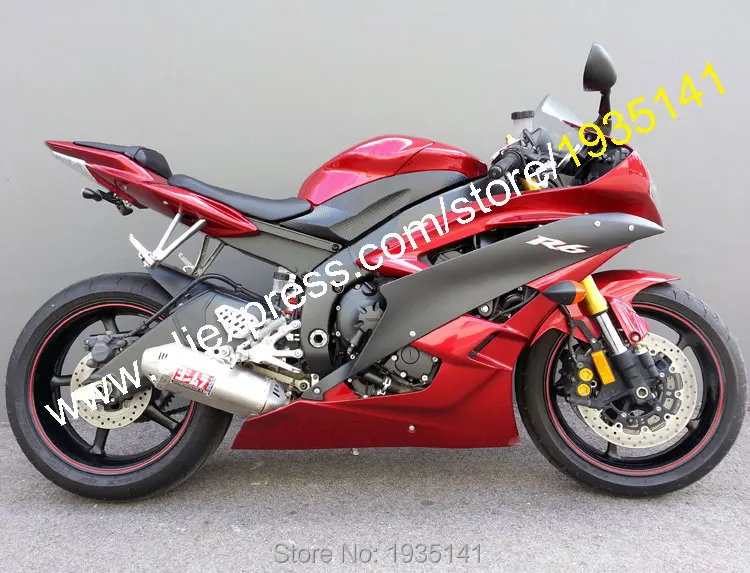 Детали из АБС пластика для Yamaha YZF R6 06 07 YZFR6 2006 2007 красный черный на вторичном рынке