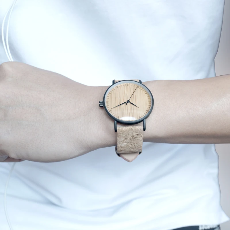 Бобо птица CcE19 Bamboo набрать моды деревянный Часы Mujer кварцевые часы кожаный