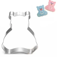 childrens day bear egg cookie cutter tools stamp mold stainless steel cake tools kitchen baking fondant set baby birthday party