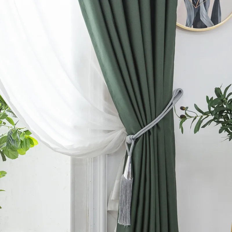2019 New Summer Chinese Style Luxury Imitation Silk Series Window Curtains for Bedroom Living Room Many Colors Blackout Drapes | Дом и сад