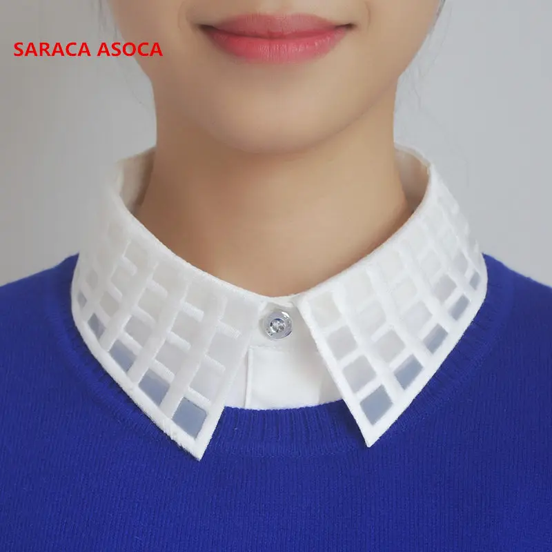 

Wholesale And Retail False Collar For Women Detachable Collars Shirt Sweater Fake Collars Grils Elegant White Black A109