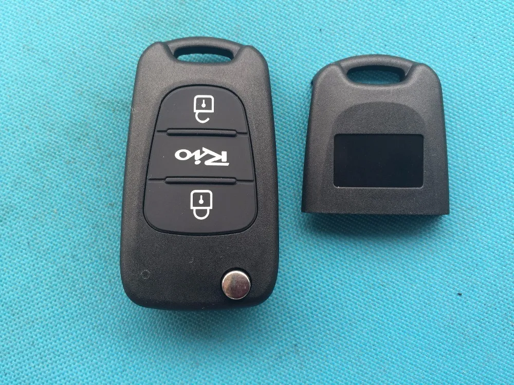 1 шт. Новый Сменный откидной ключ без логотипа для Kia Rio 2/3 кнопки Брелок чехол