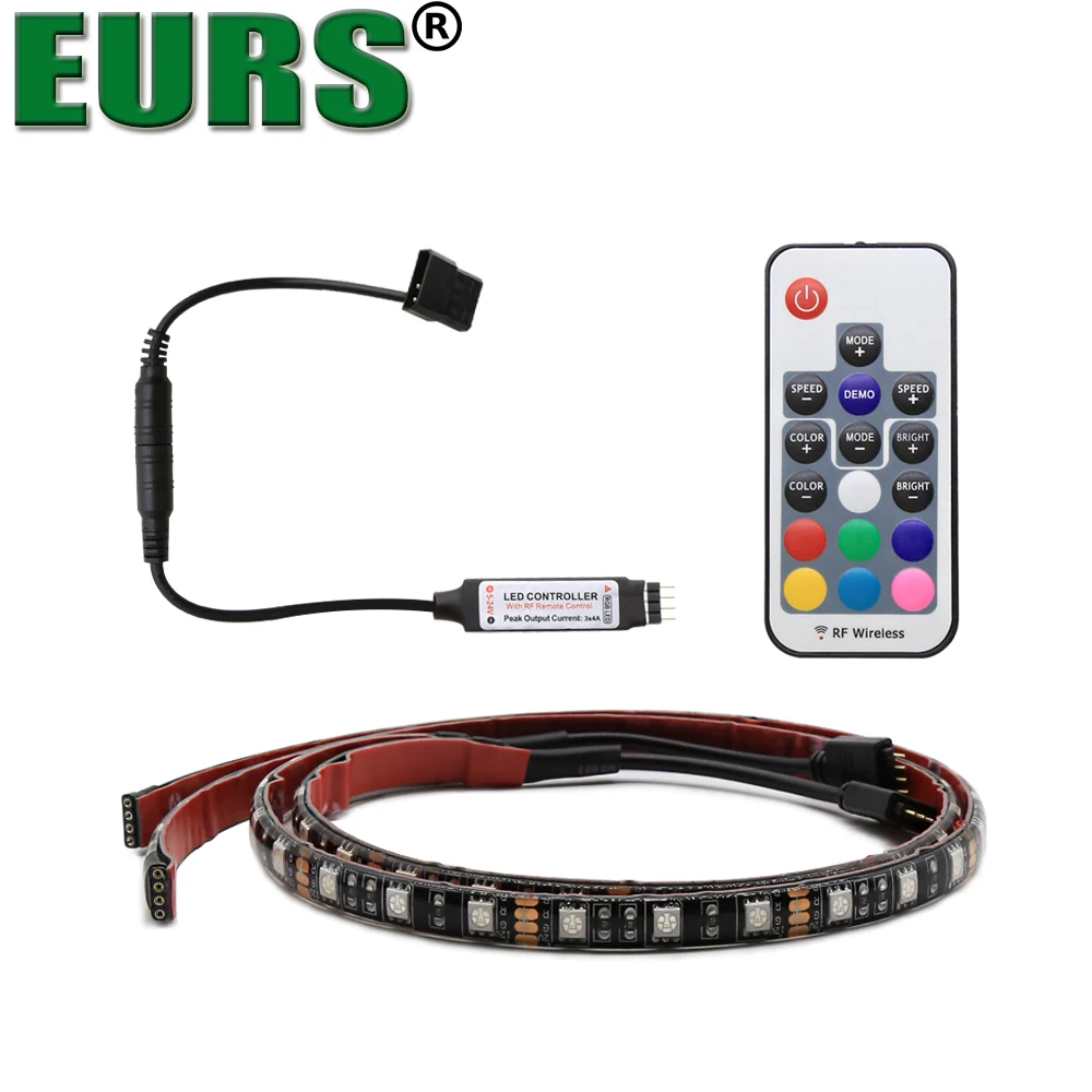 EURS 2 шт. RGB гибкая USB Светодиодная лента светильник 5050 SMD ТВ атмосферная лампа