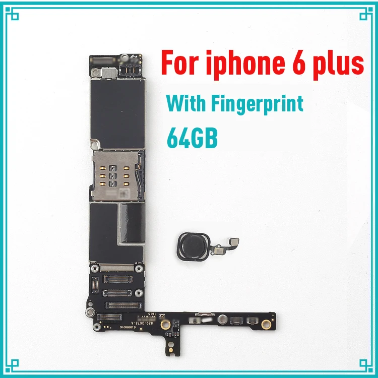 100% полная разблокированная материнская плата для iphone 6 plus 5 дюйма с Touch ID 64 ГБ