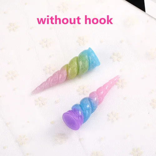 without hook 10 шт. 71* мм 21 мм большой размер Радужный Блеск Единорог Рог Подвески Единорог ювелирные изделия ожерелье подвеска брелок Подвески для DIY украшения - Окраска металла: without hook