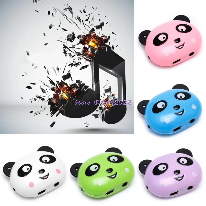 Панда USB мини MP3-плеер+ наушники Поддержка 32 ГБ Micro SD TF карта музыкальный медиа