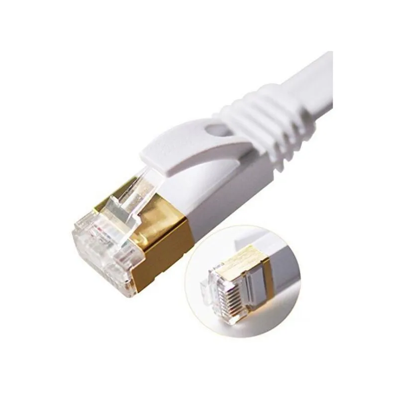 LBSC Cat7 Ethernet плоский Соединительный сетевой кабель экранированный (STP) с Snagless Rj45