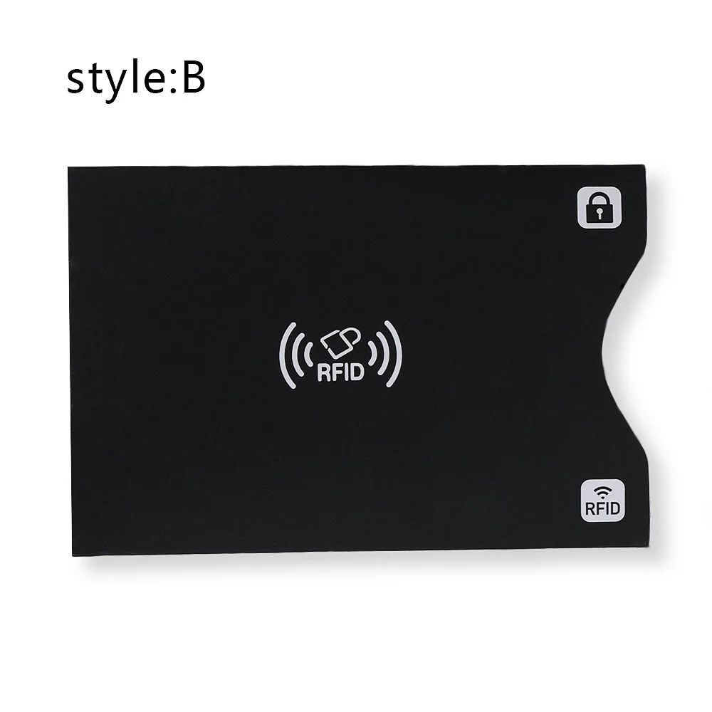 Черный Новинка, черный/белый Анти Rfid блокирующий держатель для карт, защитный чехол-ридер, Смарт кредитные карты, банковская карта, защитный чехол - Цвет: Черный