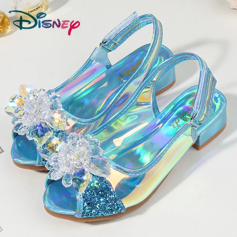 Детские сандалии Disney с открытым носком для девочек обувь Холодное сердце танцев