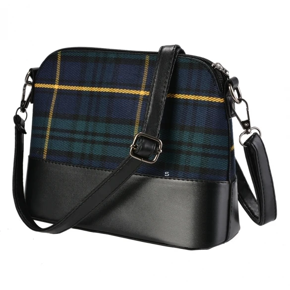 2015 Новые Моды для Женщин Дамы Искусственная Кожа Плед Щитка Сумка Креста Тела |