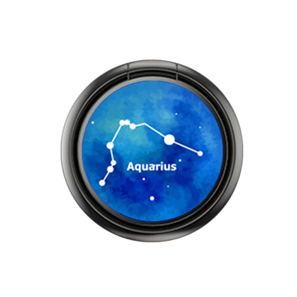Aquarius Venroii металлическое кольцо-держатель для iPhone XR X 8 7 Plus Магнитный Автомобильный держатель для телефона Подставка на 360 градусов для samsung Xiaomi кронштейн - Цвет: Aquarius