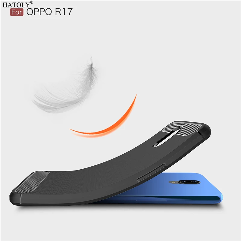 HATOLY чехол для OPPO R17 противоударный мягкий ТПУ матовый прочный силиконовый