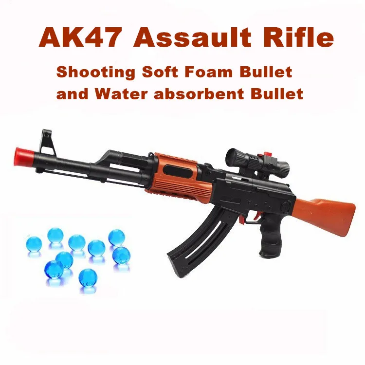Классическая Штурмовая винтовка AK 47 игрушечный пистолет для стрельбы мягкая