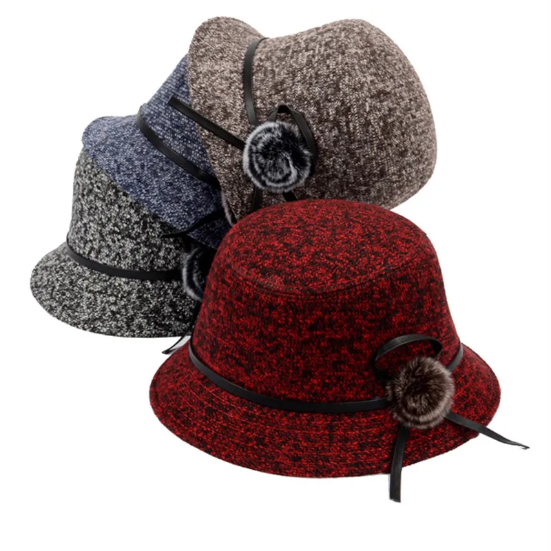Joejerry женские купольные фетровые шляпы из смешанной шерсти для мам на осень и зиму
