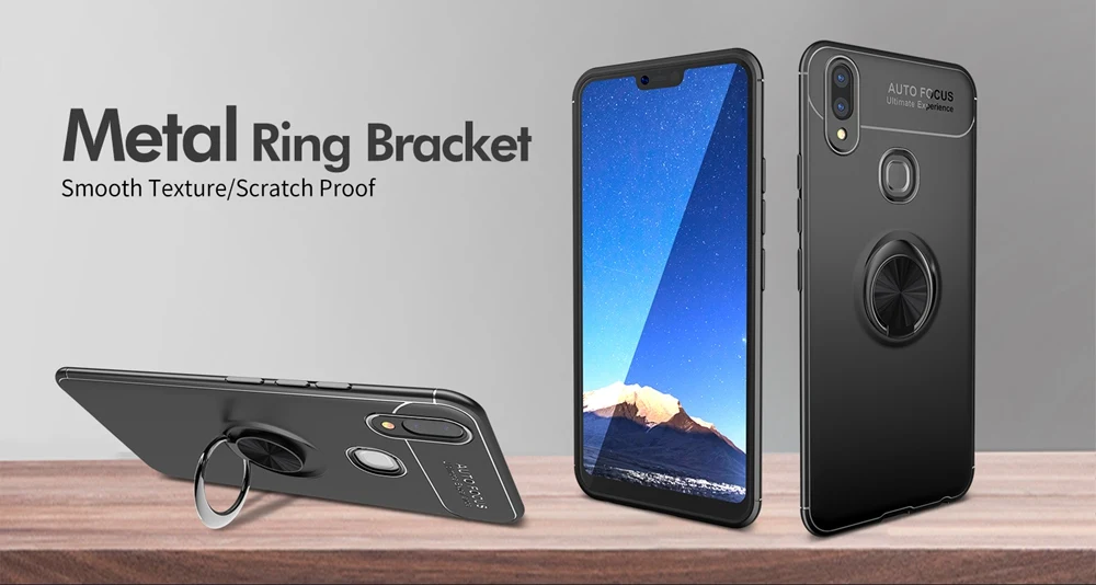 Роскошный чехол для vivo V9 Y85 мягкий чехол из ТПУ с магнитным кольцом для автомобиля vivo V 9 Y 85 силиконовый защитный чехол